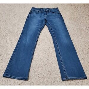 BKE Jeans Men's Size 29R Carter Bootleg Blue Stretch Med Wash Denim Pants Cowboy